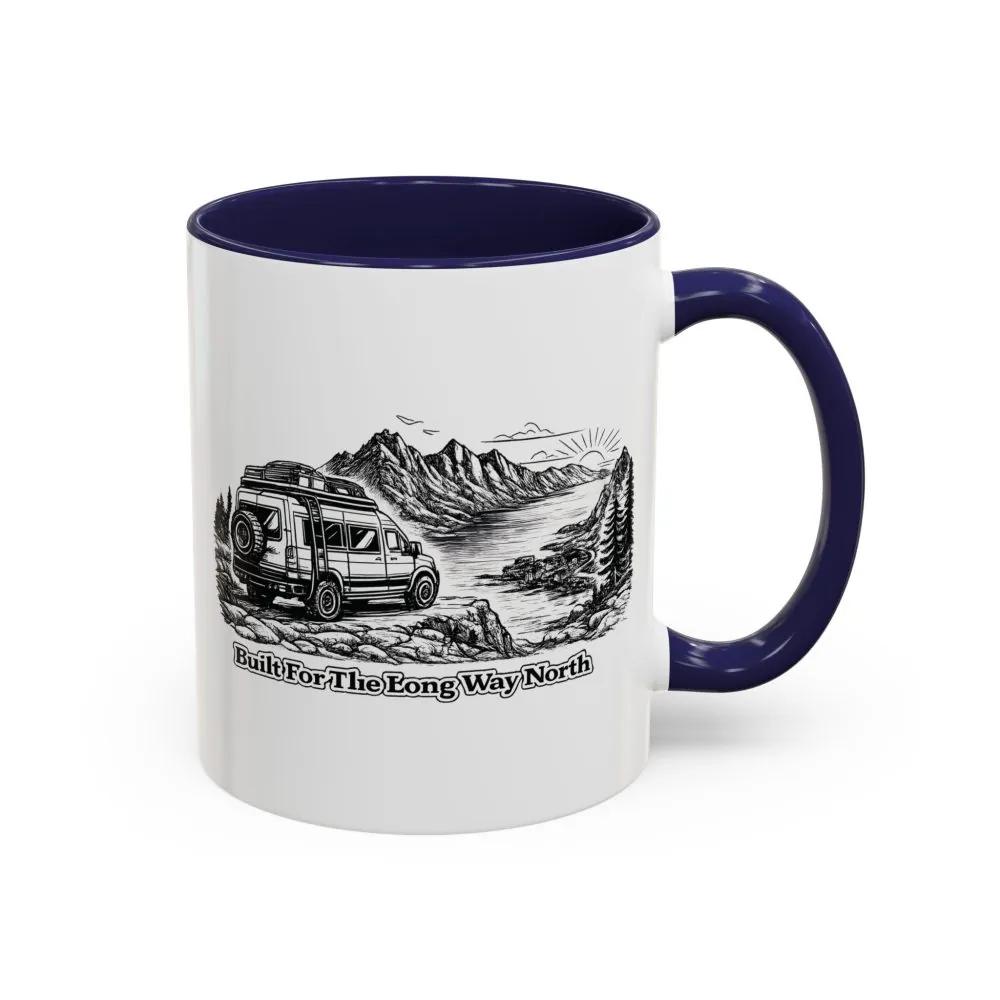 12371387878323244880_2048.jpeg Accent Coffee Mug (11, 15oz) — "Built For The Long Way North" Design Minimal-Line