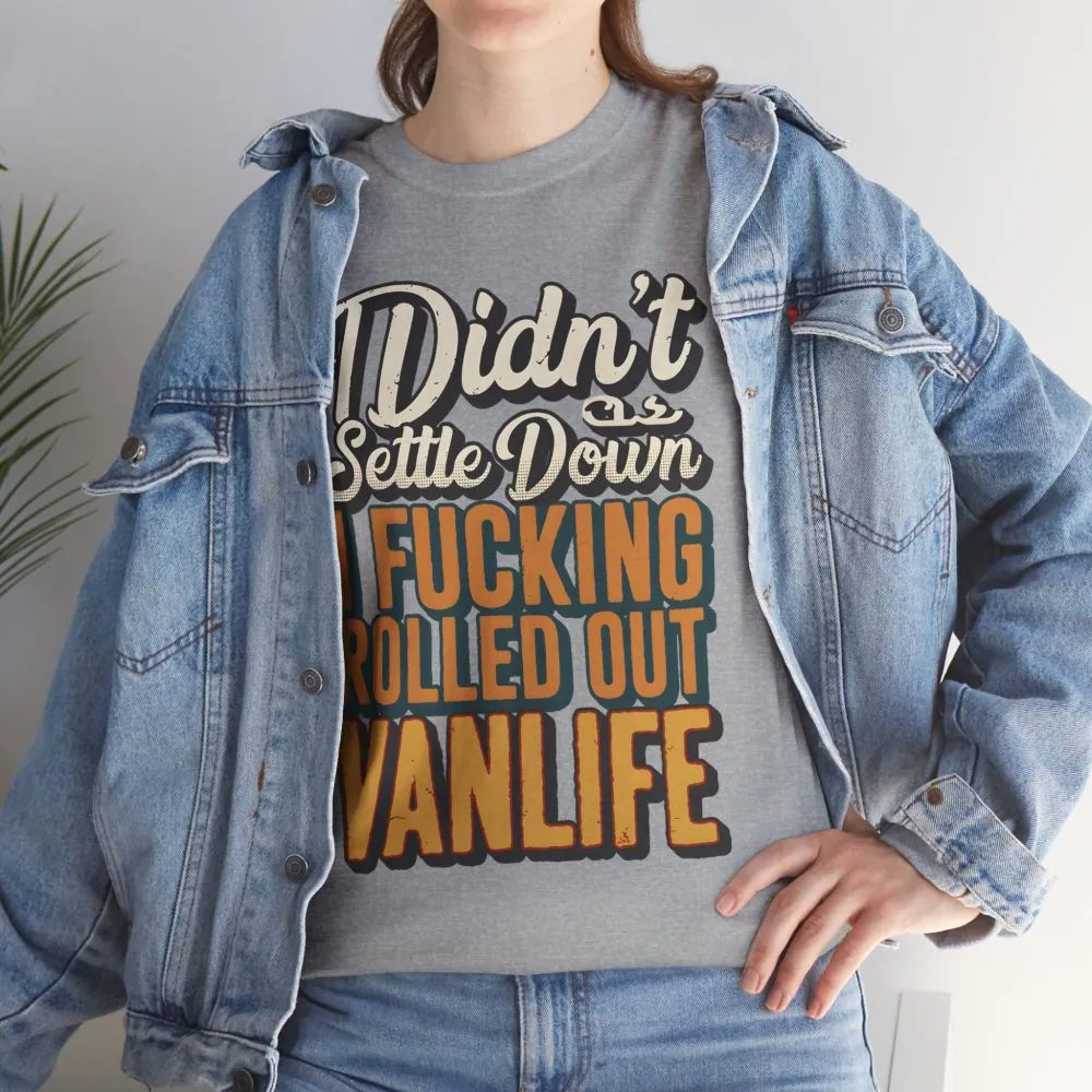 Unisex Heavy Cotton Tee — "Dind´t Settle Down" Design F**K-Line