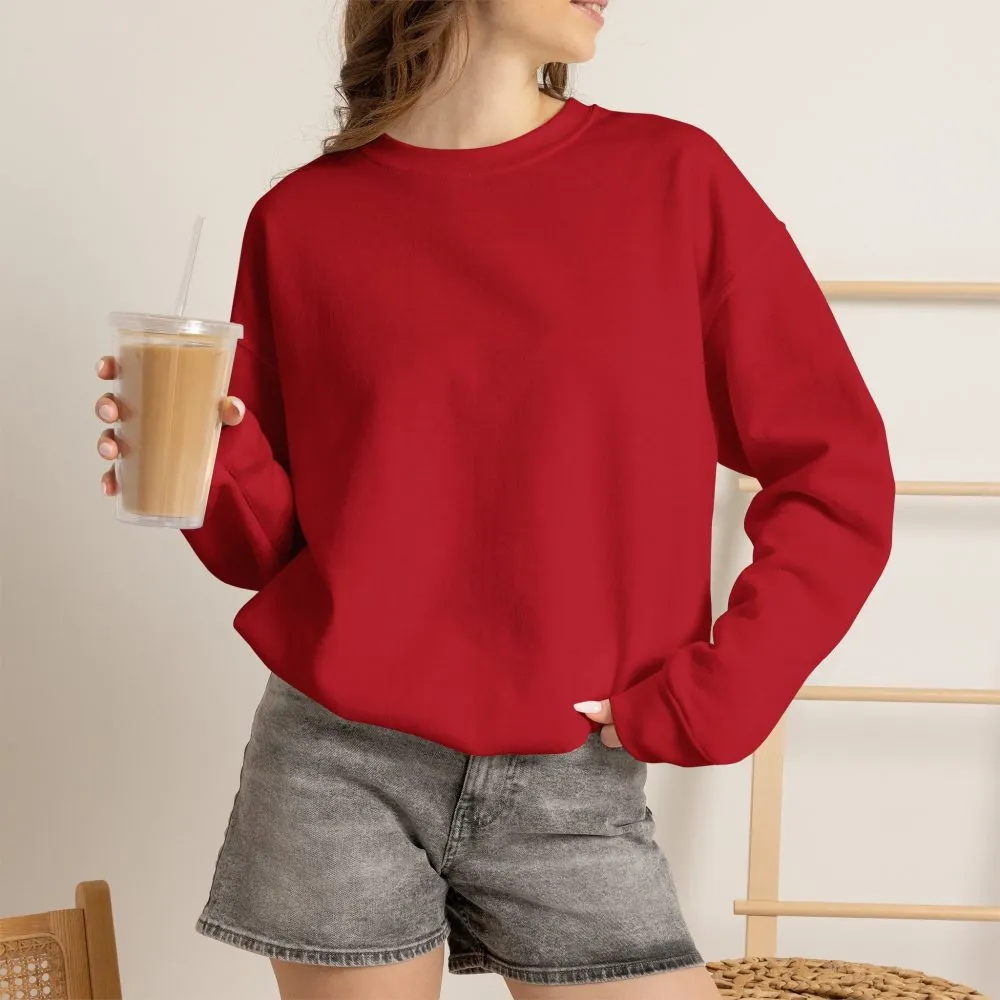 Crewneck Sweatshirt — "ROAD WHERE MADE FOR JOURNEYS-NOT DESTINATIONS" (Only Back printed) Vintage Camper Van Outdoor Graphic
