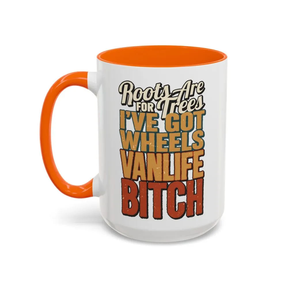 Accent Coffee Mug (11, 15oz) — "Roots Are For Trees" Design F**K-Line