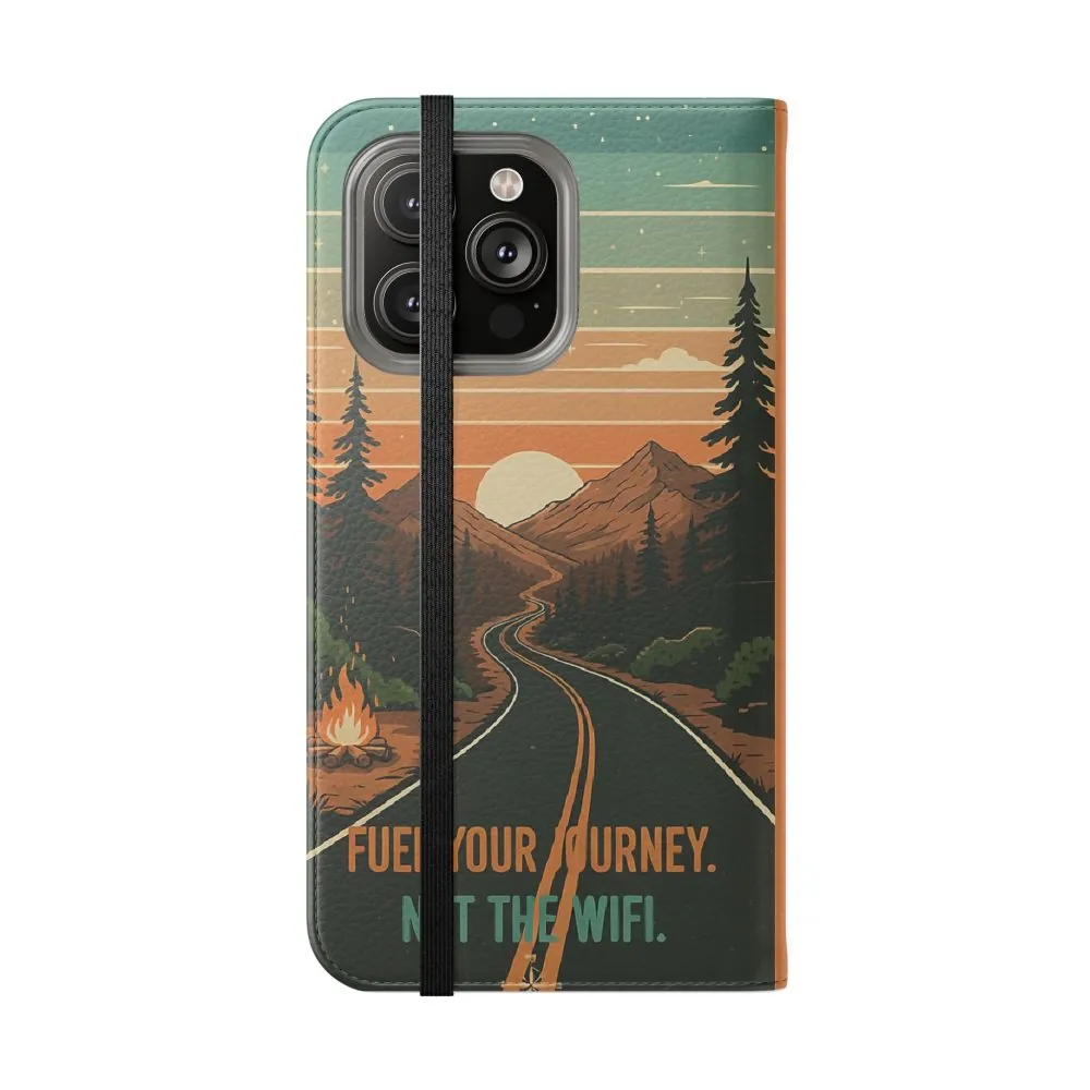 12395042964029520463_2048.jpeg Flip Phone Case — "Adventure Awaits Unplug & Drive" Wallet Case