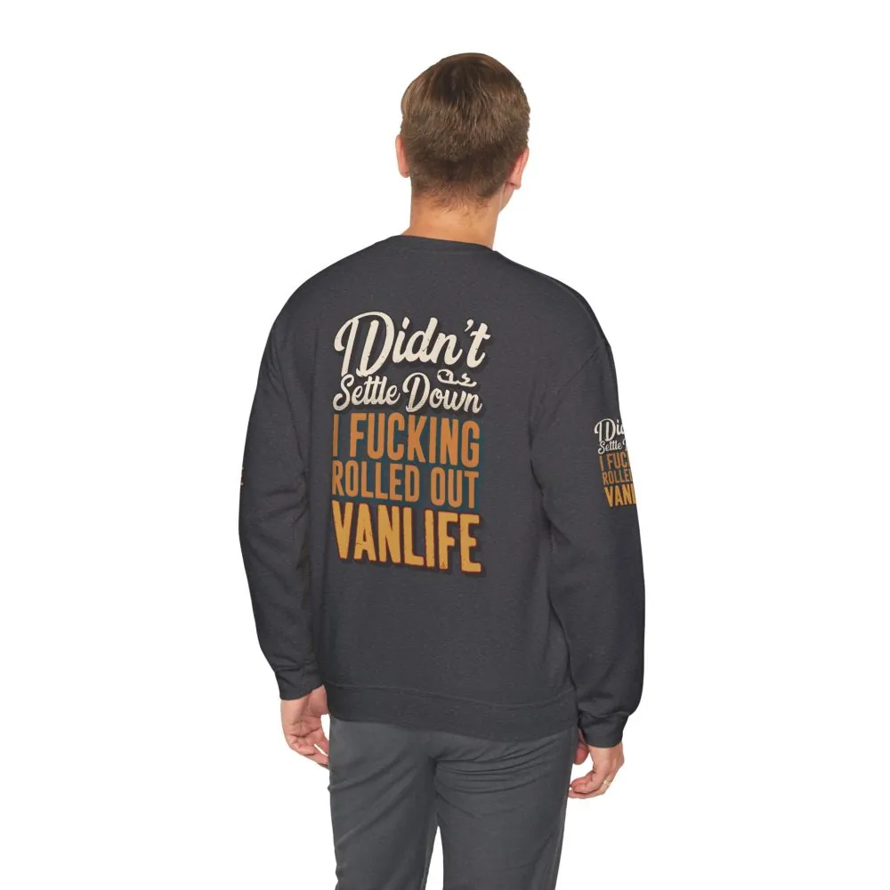 Unisex Heavy Blend™ Crewneck Sweatshirt — "Dind´t Settle Down" Design F**K-Line