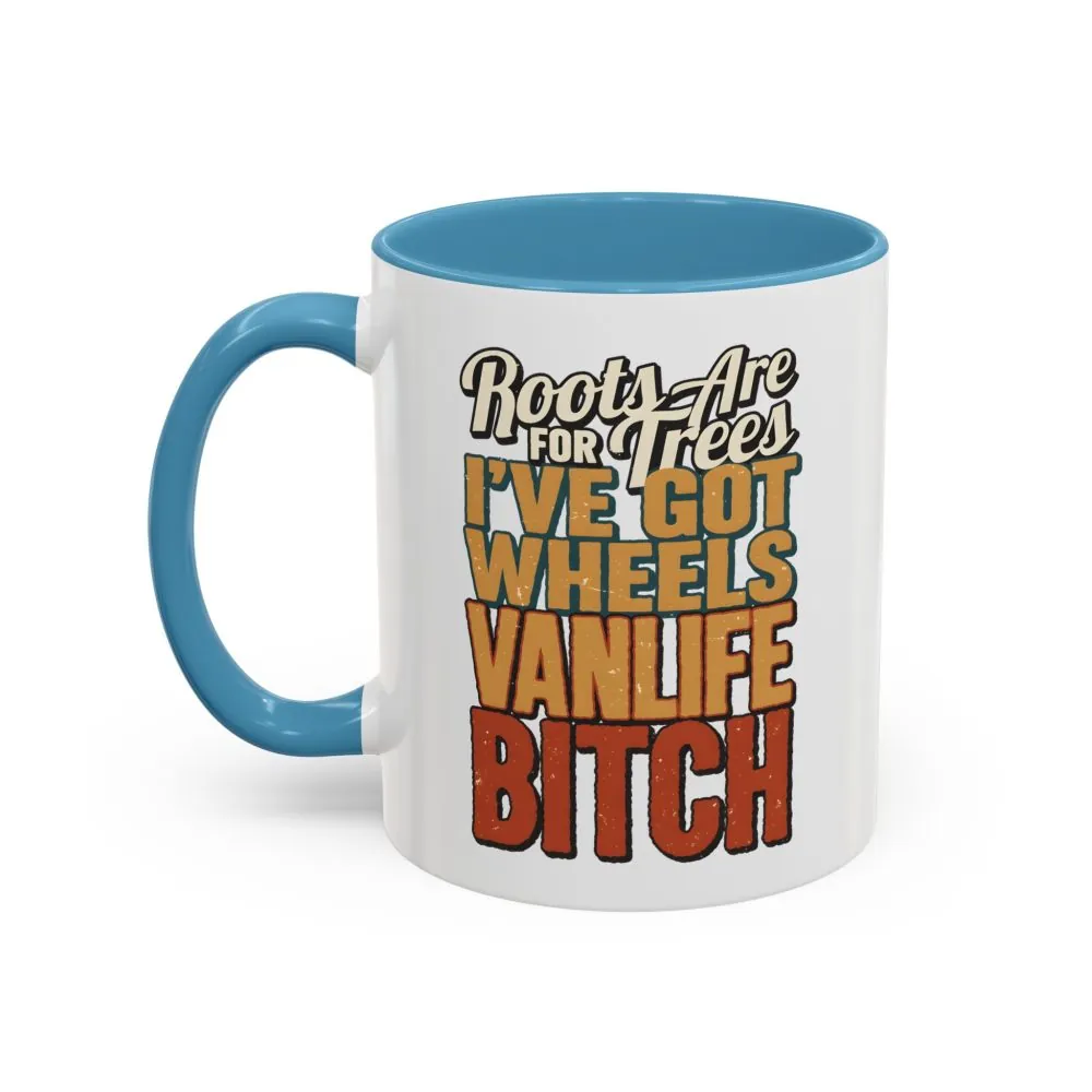 Accent Coffee Mug (11, 15oz) — "Roots Are For Trees" Design F**K-Line