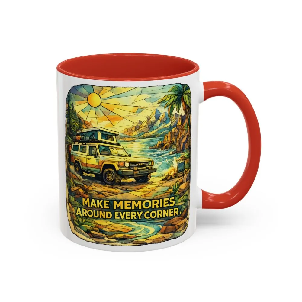 12410392751068973303_2048.jpeg Accent Coffee Mug (11, 15oz) — "Make Memories Around Every Corner" Design Cubic-Line