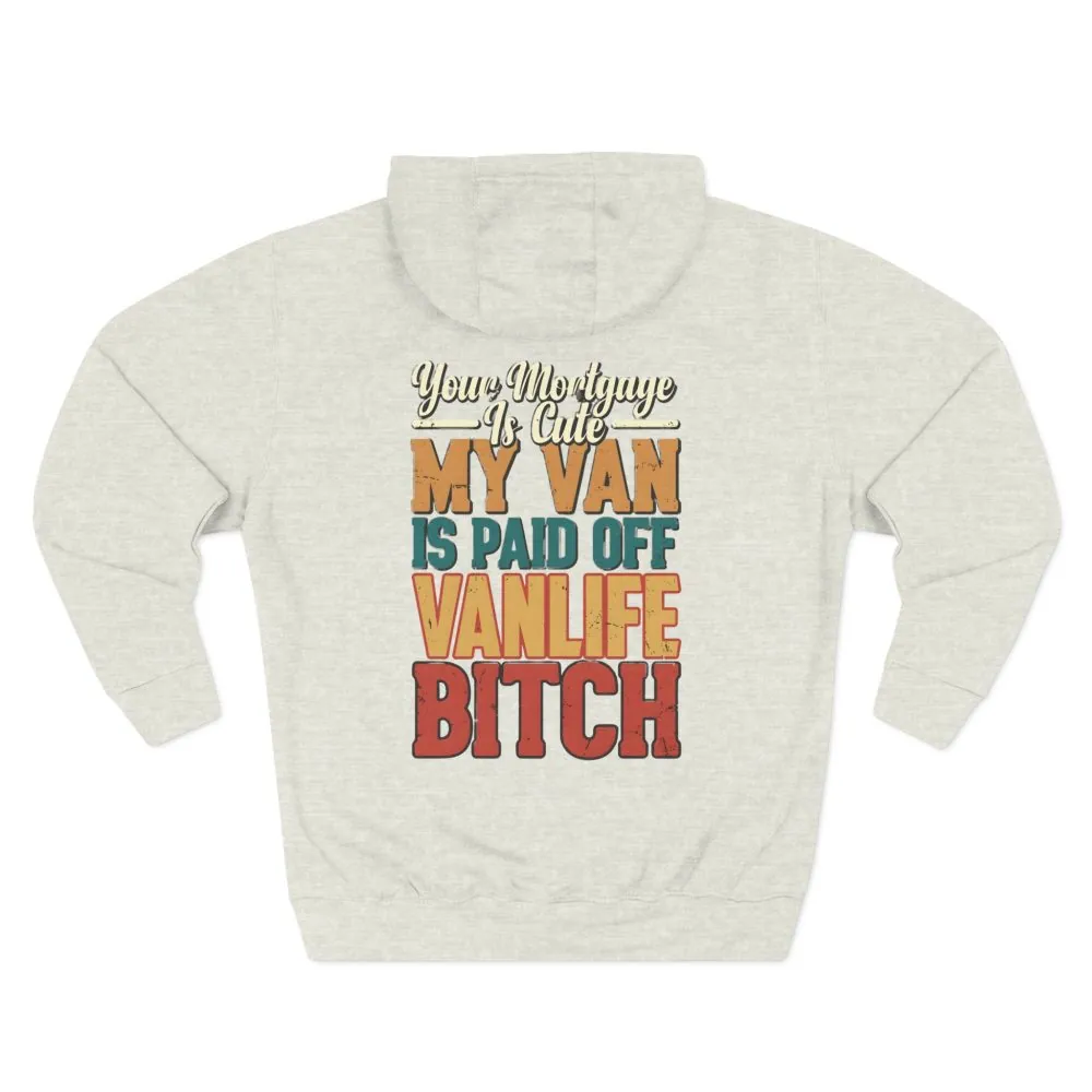12412790140001521714_2048.jpeg Three-Panel Fleece Hoodie - "Your Mortgage Is Cute" Design F**K-Line