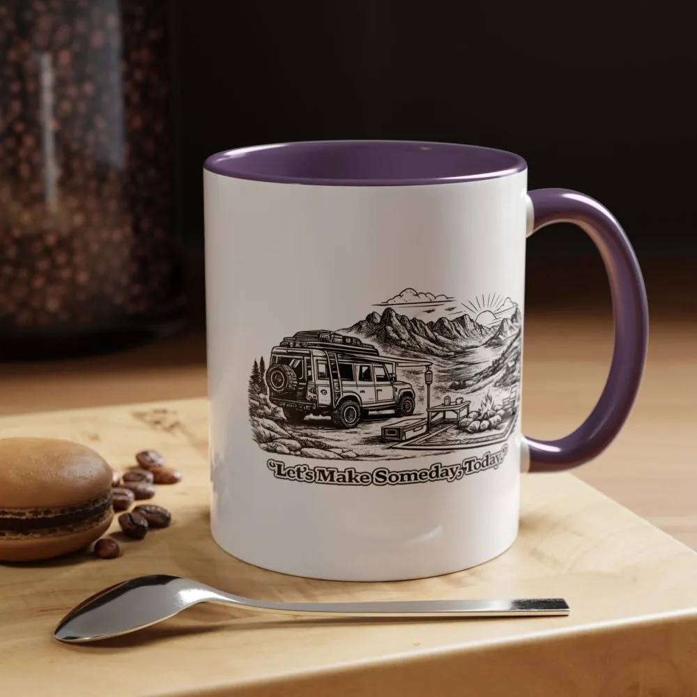 12420931245765239313_2048.jpeg Accent Coffee Mug (11, 15oz) — "Lets make Someday, Today?" Design Minimal-Line