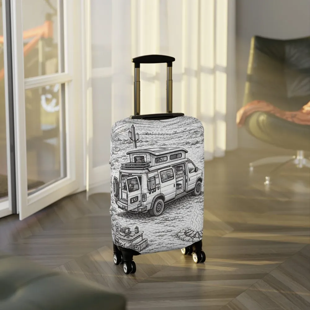 12421090670014169523_2048.jpeg Luggage Cover — Adventure Camper Sketch Travel Suitcase