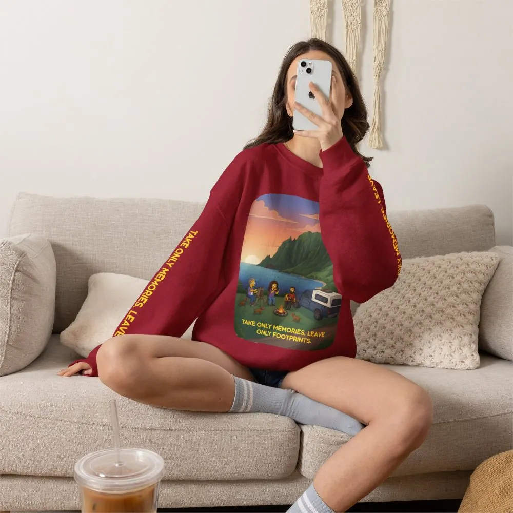 12447178124761115784_2048.jpeg Unisex Heavy Blend™ Crewneck Sweatshirt — "Take Only Memories-Leave Only Footprints" Design Sitcom-Line