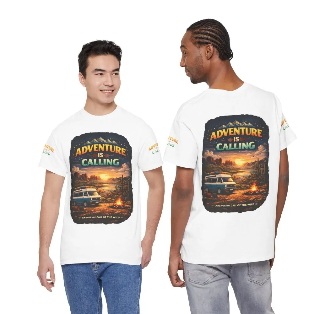 12458080216328266744_2048.jpeg Unisex Heavy Cotton Tee — "Adventure Is Calling" Design Scenic-Line