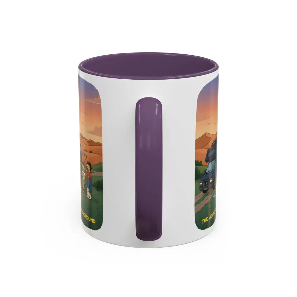 1248913886708482705_2048.jpeg Accent Coffee Mug (11, 15oz) — "The World Is Your playground" Design Sitcom-Line