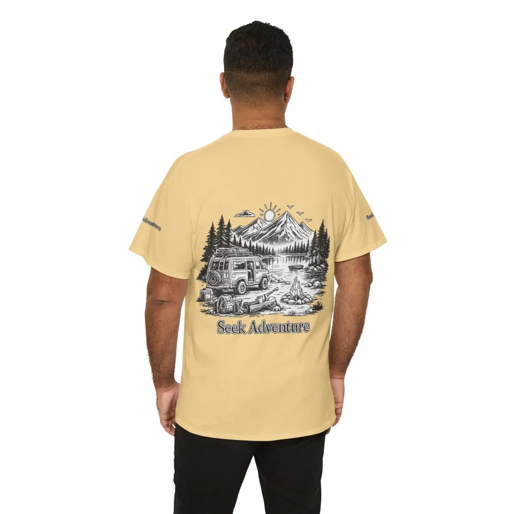 12523230962478733146_2048.jpeg Unisex Heavy Cotton Tee — "Seek Adventure" Design Minimal-Line