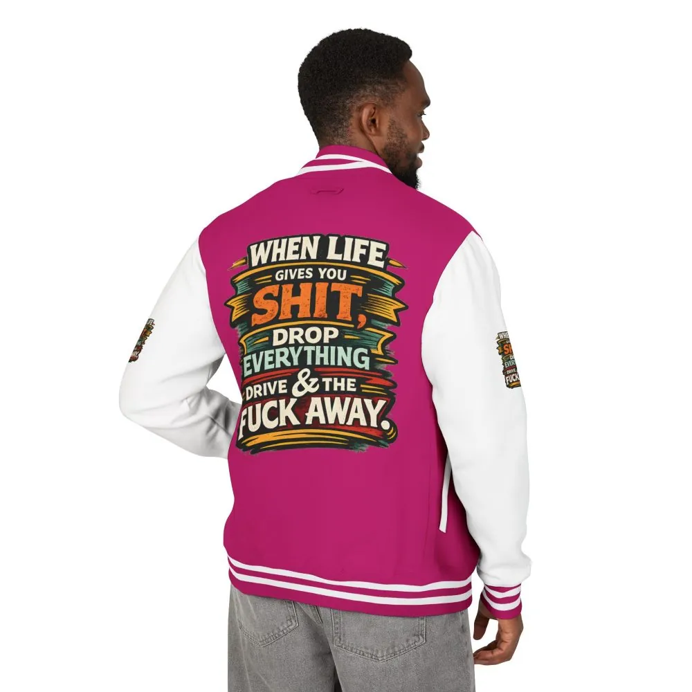 12540947129443617632_2048.jpeg Unisex Heavyweight Letterman Jacket — "When Live Gives You Shit" Design F**K-Line