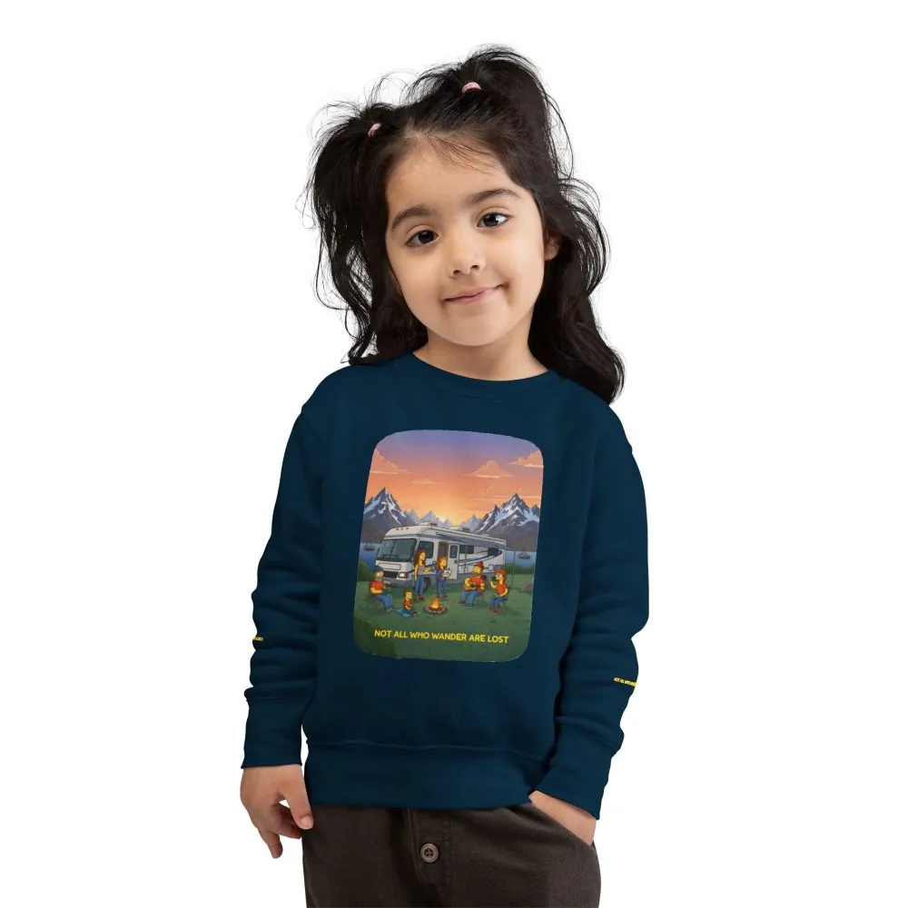Toddler Sweatshirt - "Not All Who Wander Are Lost" (Design Sitcom-Line)