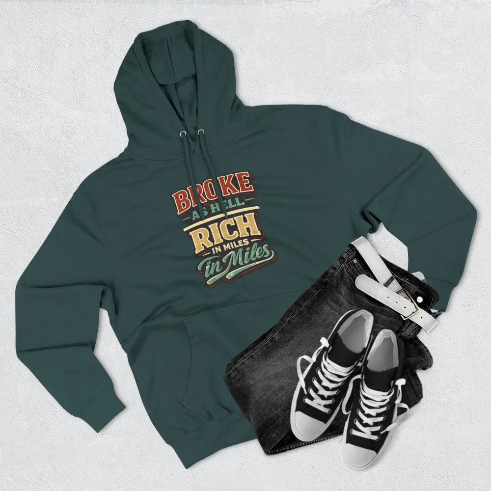 Three-Panel Fleece Hoodie - "Broke As Hell" Design F**K-Line