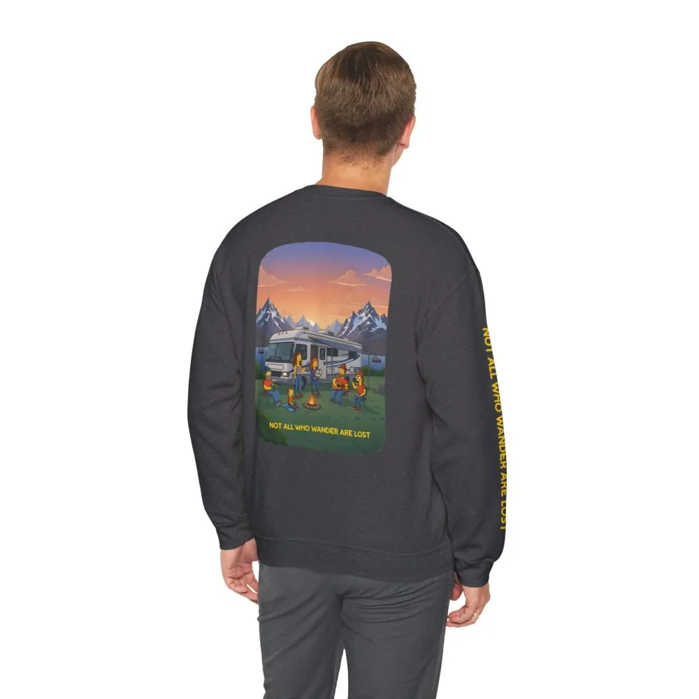 12558641407147553892_2048.jpeg Unisex Heavy Blend™ Crewneck Sweatshirt — "Not All Who Wander Are Lost" Design Sitcom-Line