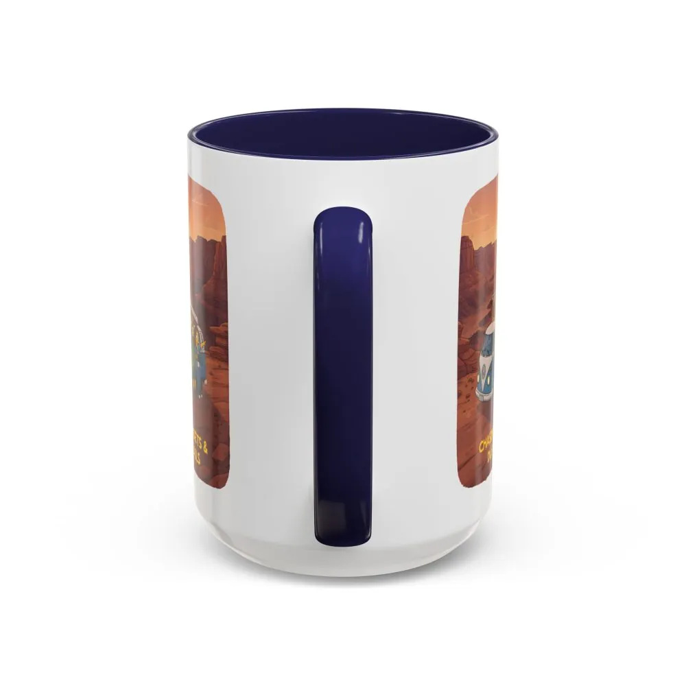 12563881906874091691_2048.jpeg Accent Coffee Mug (11, 15oz) — "Chasing Sunsets And Dusty Trails" Design Sitcom-Line