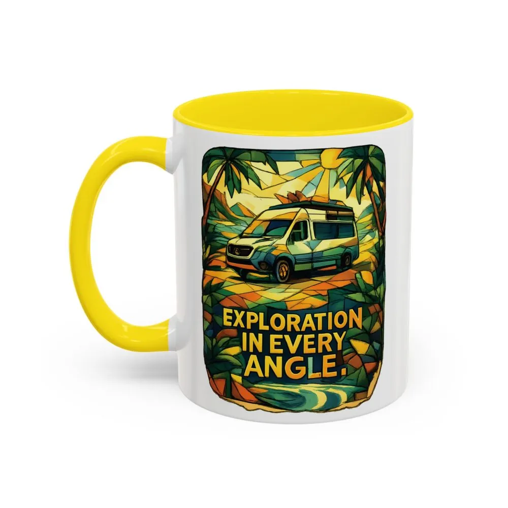 12575322267741929176_2048.jpeg Accent Coffee Mug (11, 15oz) — "Exploration In Every Angle" Design Cubic-Line