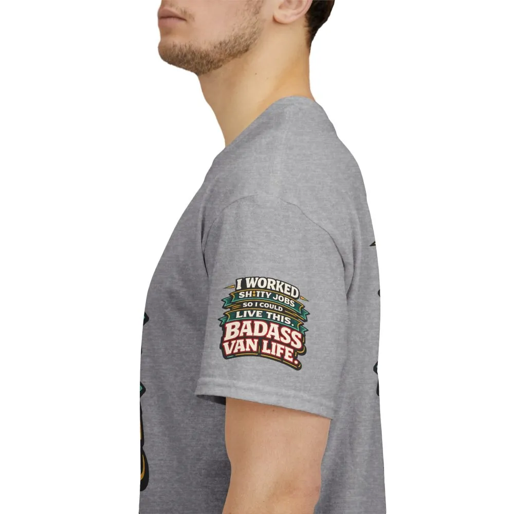 Unisex Heavy Cotton Tee — "I Worked Shitty Jobs" Design F**K-Line