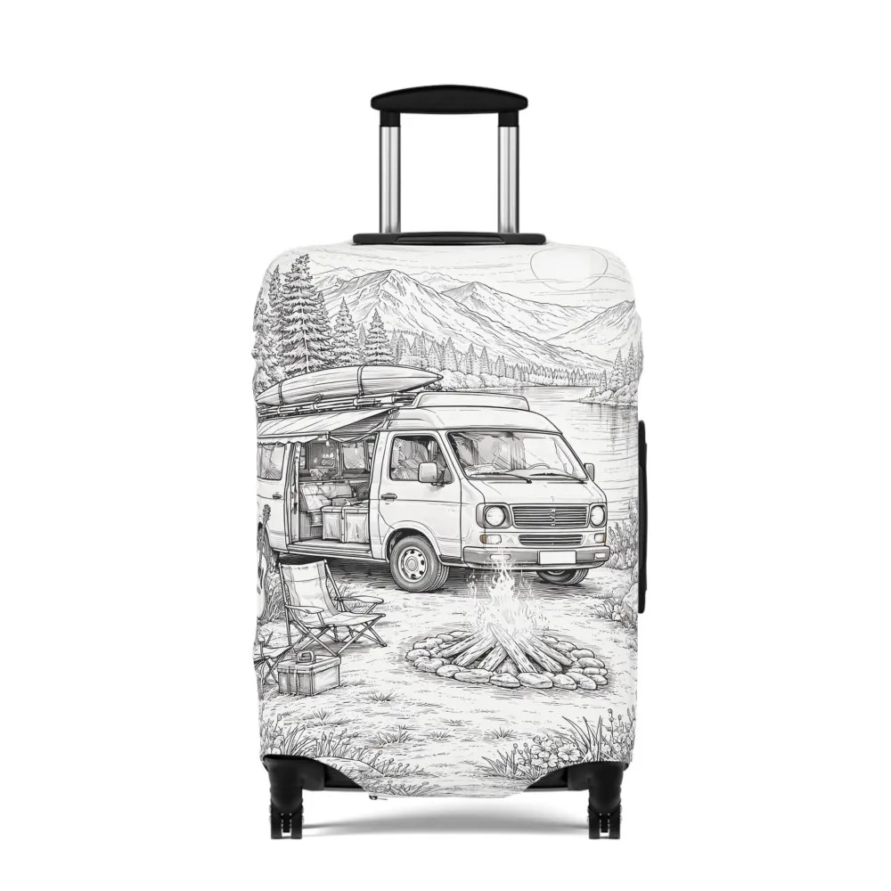 12585006040527019764_2048.jpeg Luggage Cover — Adventure Camper Sketch Travel Suitcase