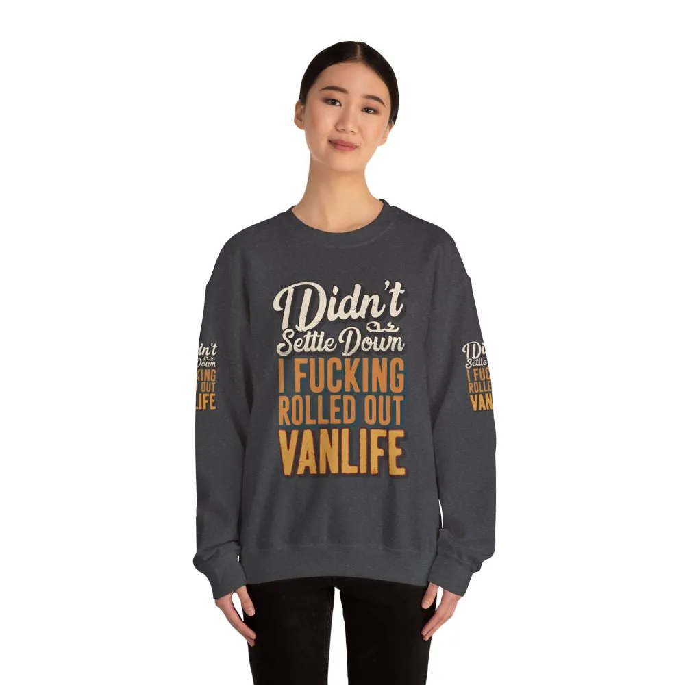 Unisex Heavy Blend™ Crewneck Sweatshirt — "Dind´t Settle Down" Design F**K-Line