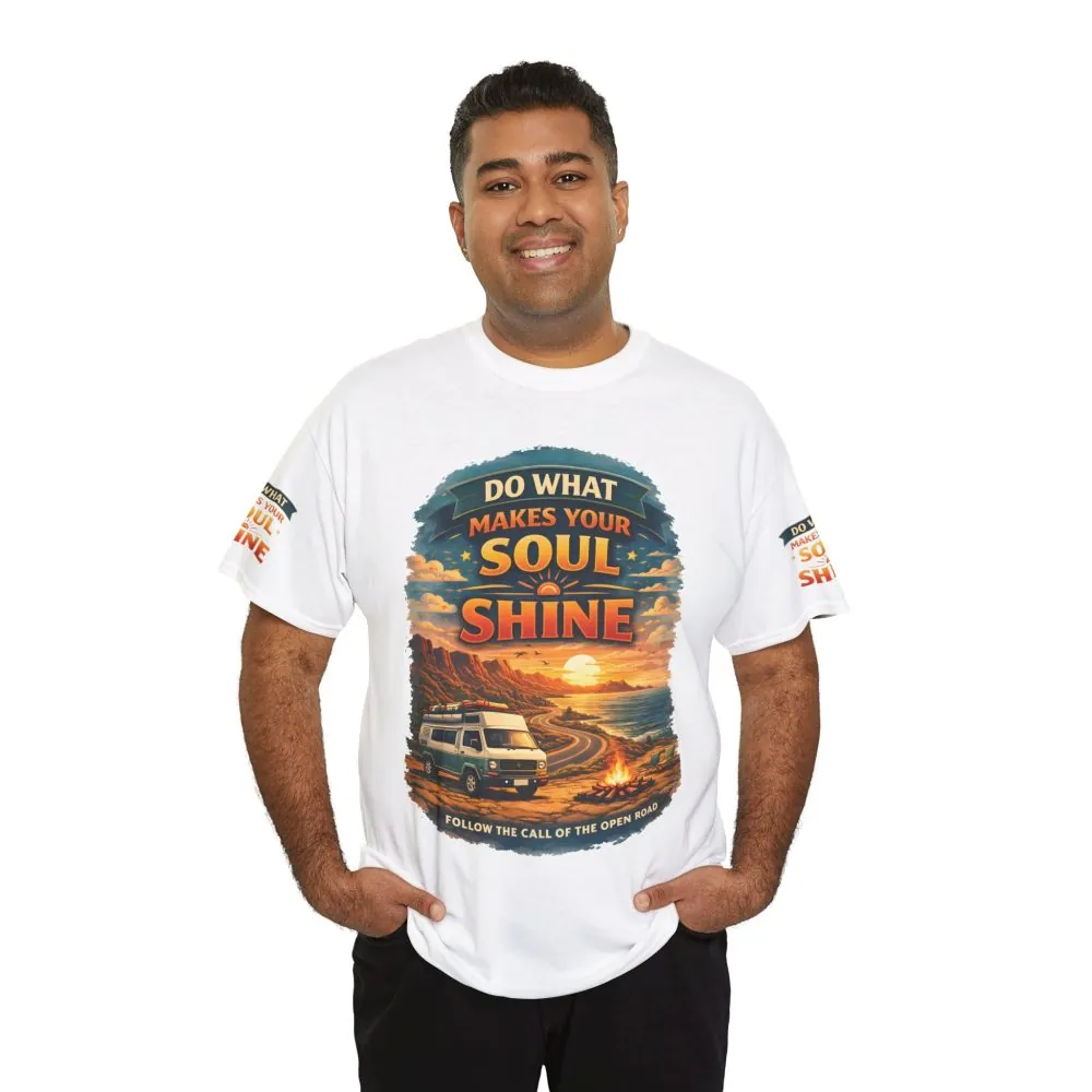 Unisex Heavy Cotton Tee — "Do What Makes Your Soul Shine" Design Scenic-Line