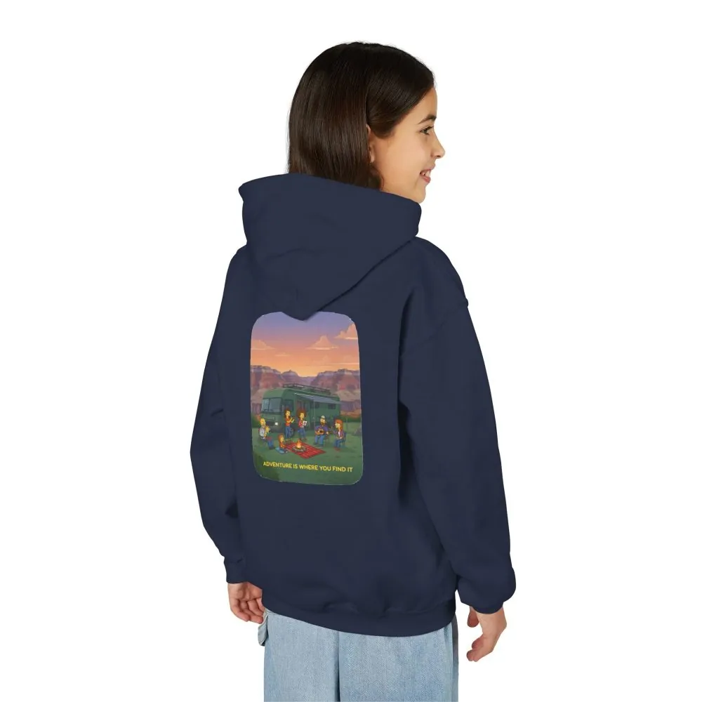 12621341075688762413_2048.jpeg Youth Hoodie(Gildan) – "Adventure Is Where You Find It" (Design Sitcom-Line)
