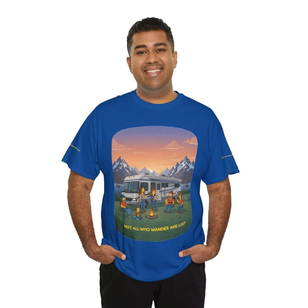 12668283565840653448_2048.jpeg Unisex Heavy Cotton Tee — "Not All Who Wander Are Lost" Design Sitcom-Line