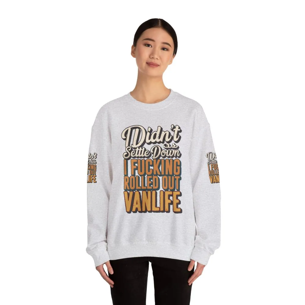 Unisex Heavy Blend™ Crewneck Sweatshirt — "Dind´t Settle Down" Design F**K-Line