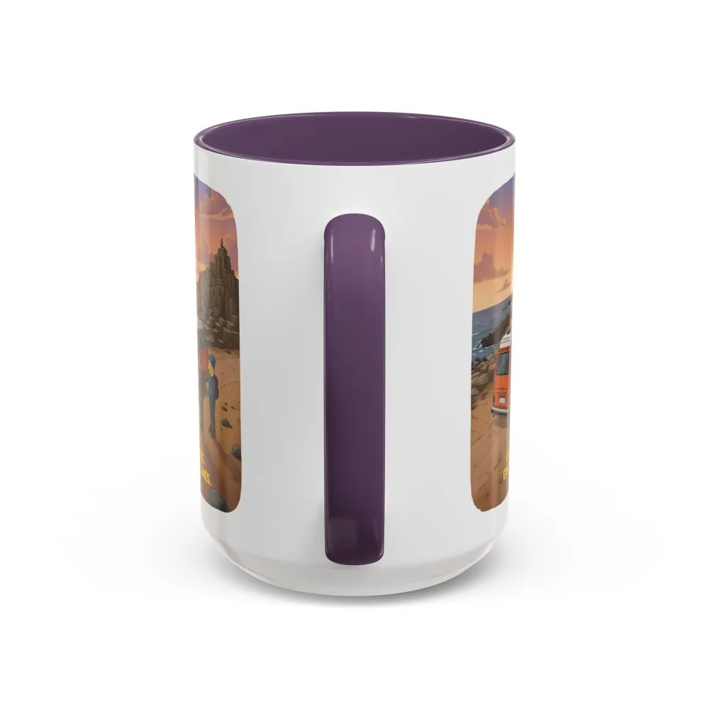 Accent Coffee Mug (11, 15oz) — "Lost Roads Epic Coastlines" Design Sitcom-Line