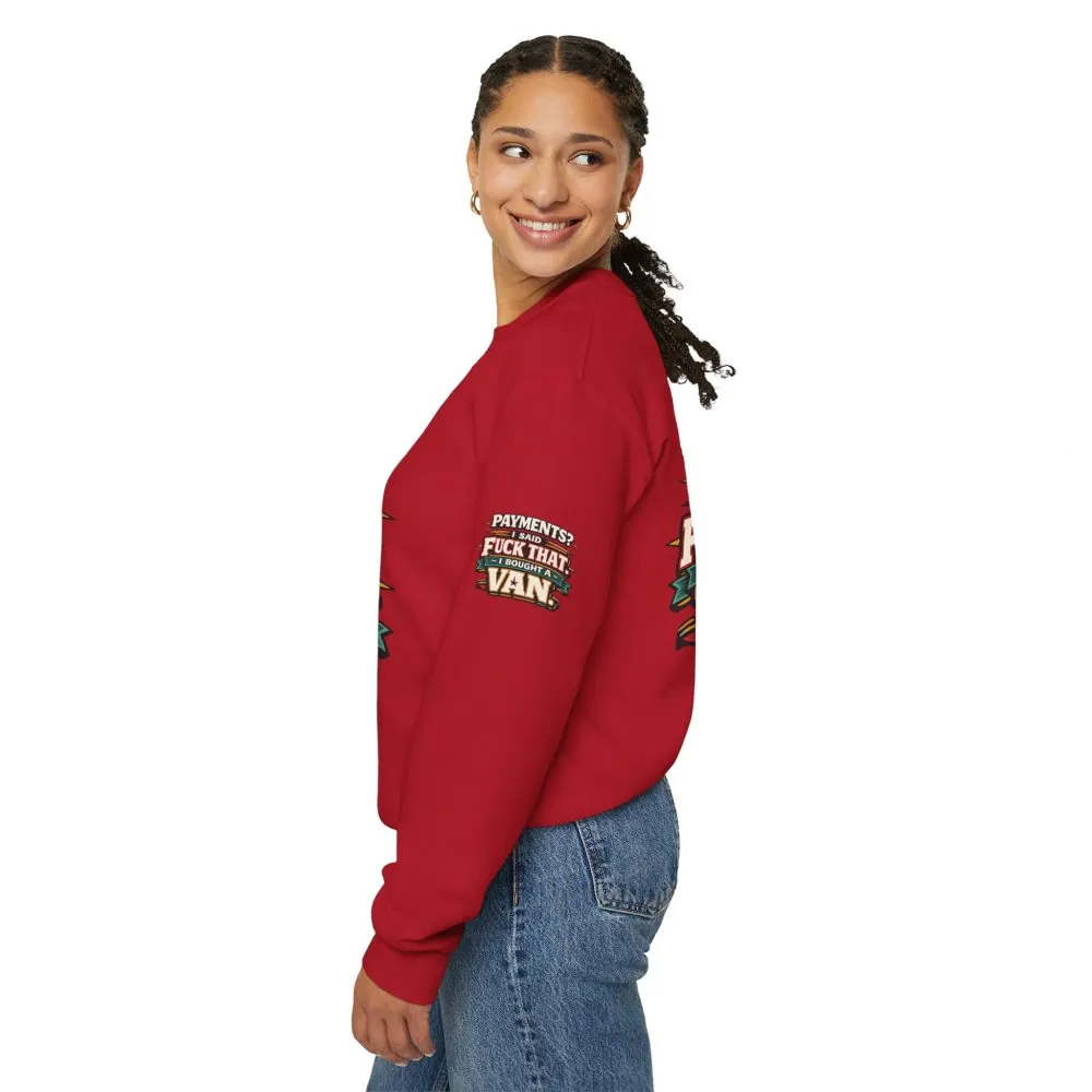 Unisex Heavy Blend™ Crewneck Sweatshirt — "Payments?I Said" Design F**K-Line