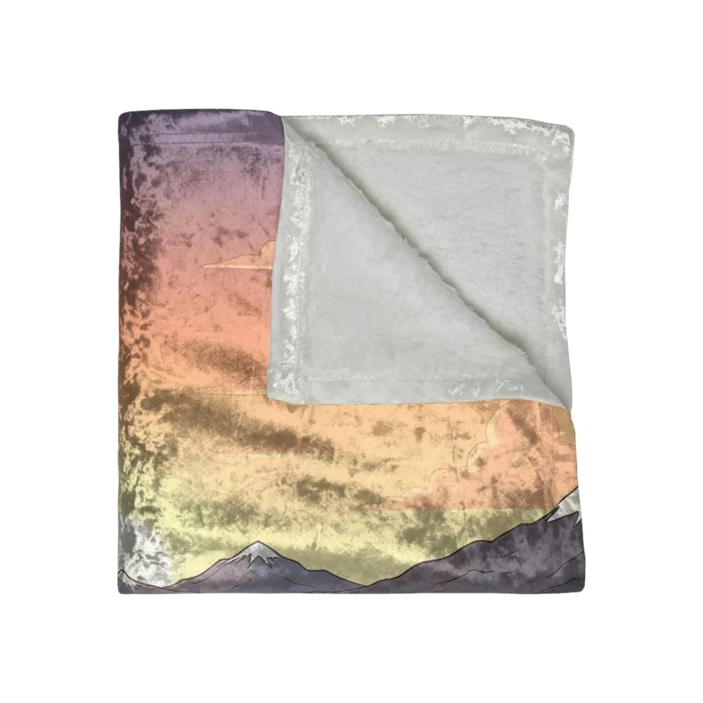 12710030634385949526_2048.jpeg Crushed Velvet Blanket —"Fuel Your Adventure" Design Sitcom-Line (Campervan)