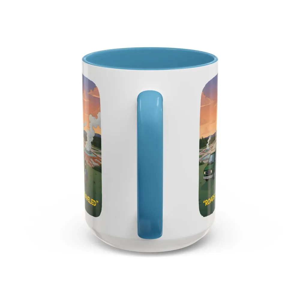 Accent Coffee Mug (11, 15oz) — "Roads Less Traveled" Design Sitcom-Line