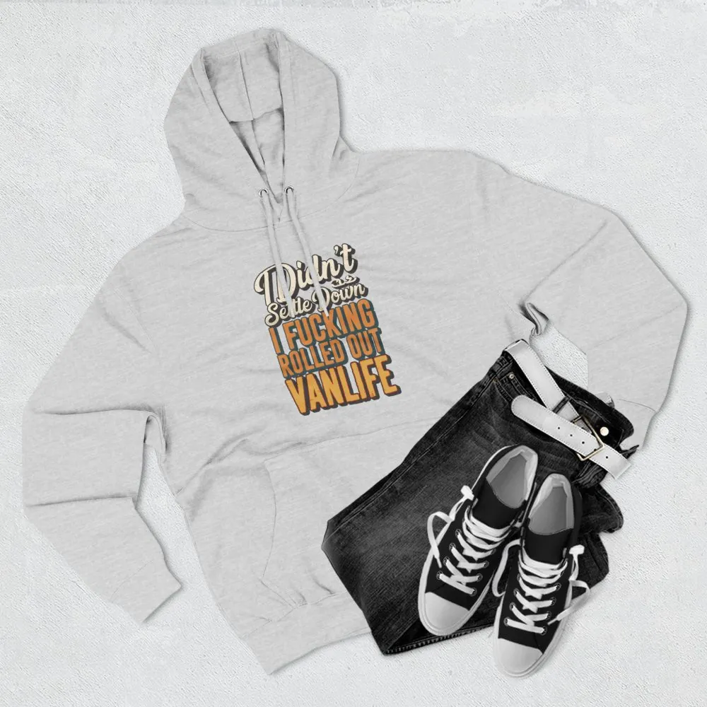 Three-Panel Fleece Hoodie - "Dind´t Settle Down" Design F**K-Line