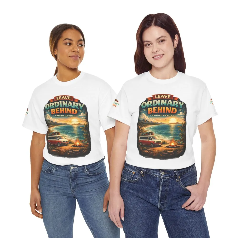 12735493970021222883_2048.jpeg Unisex Heavy Cotton Tee — "Leave Ordinary Behind" Design Scenic-Line