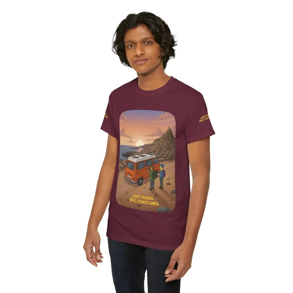12752720155788466471_2048.jpeg Unisex Heavy Cotton Tee — "Lost Roads Epic Coastlines" Design Sitcom-Line