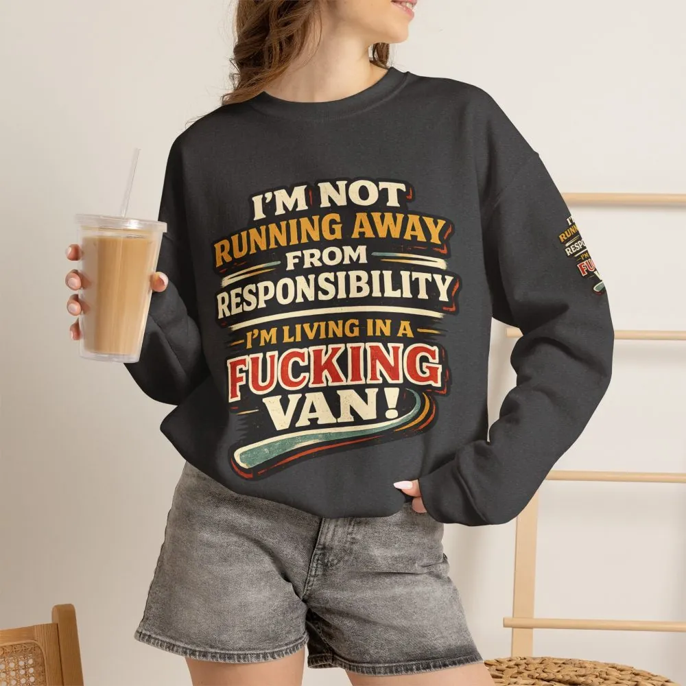 12766207529043727583_2048.jpeg Unisex Heavy Blend™ Crewneck Sweatshirt — "I`m Not running Away" Design F**K-Line