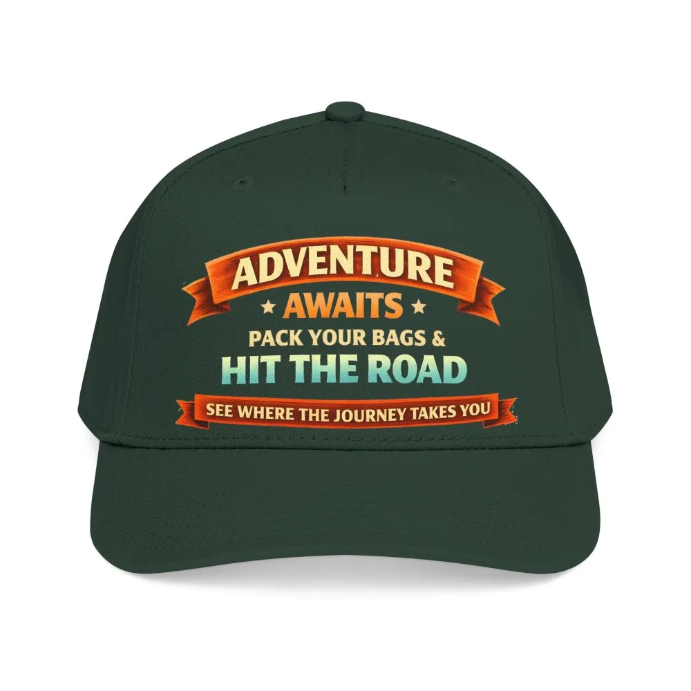 Baseball Cap - "Adventure Awaits-Pack Your Bags" Design Scenic-Line
