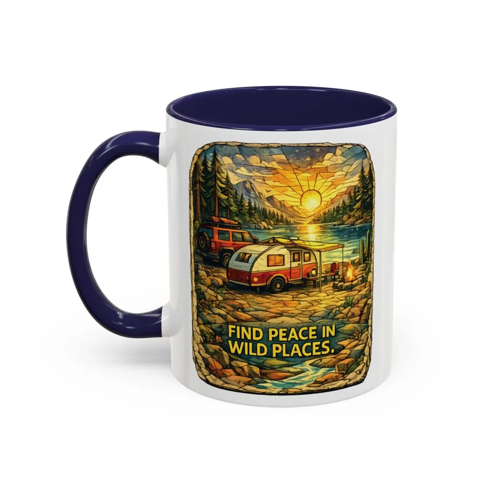 12773822873516906621_2048.jpeg Accent Coffee Mug (11, 15oz) — "Find Peace In Wild Places" Design Cubic-Line