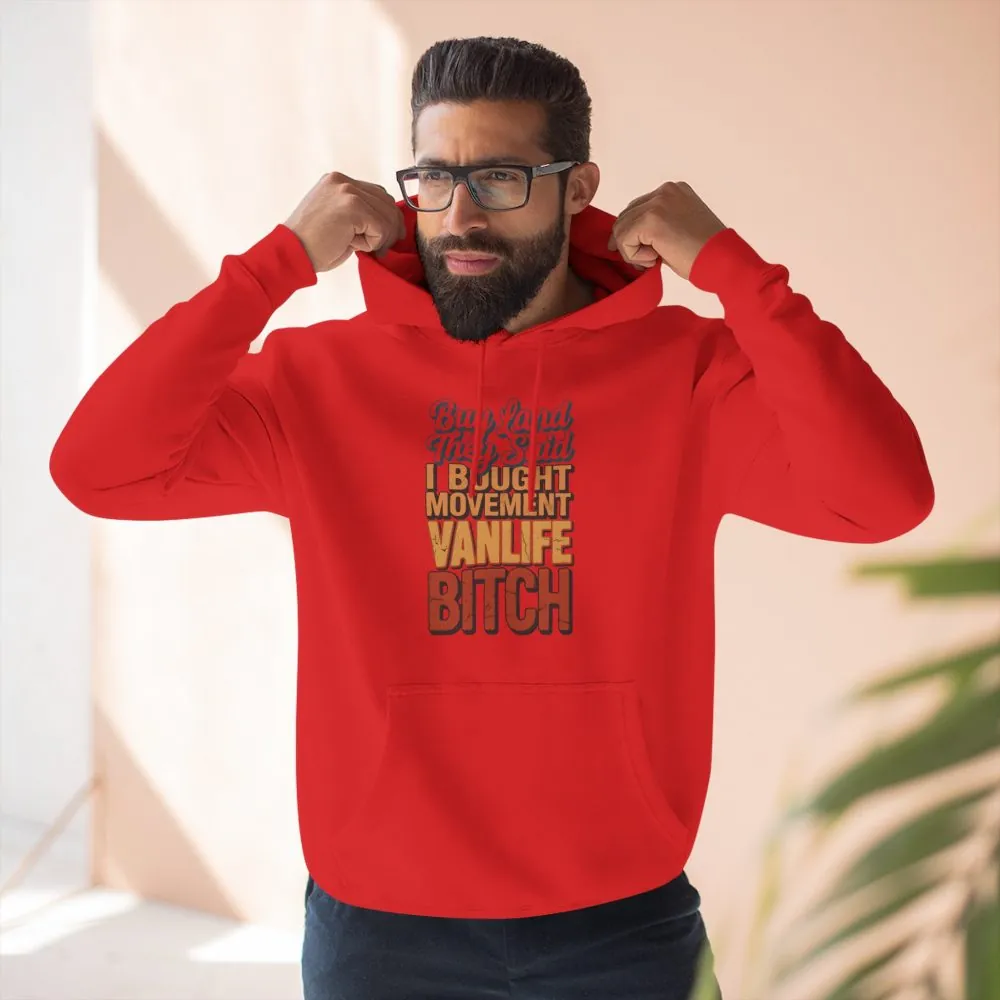 12787734842410327424_2048.jpeg Three-Panel Fleece Hoodie - "Buy Land They Said" Design F**K-Line