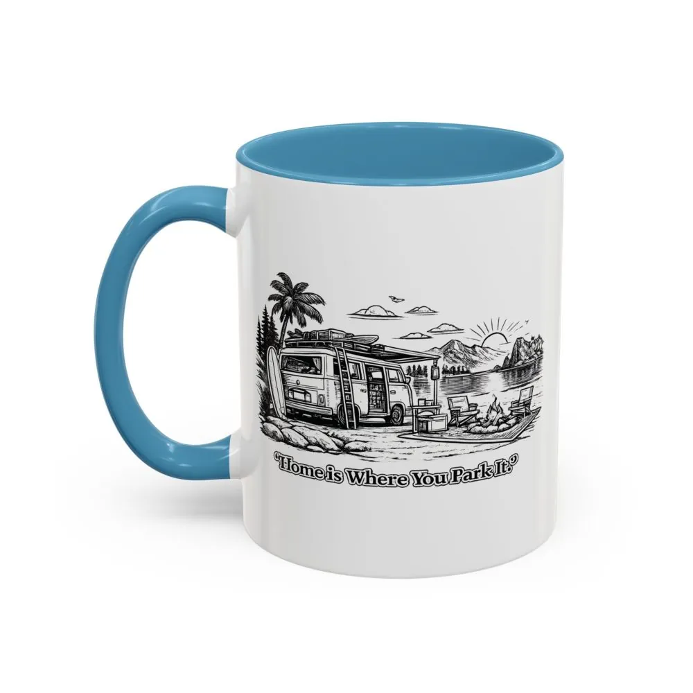 12789581034080994658_2048.jpeg Accent Coffee Mug (11, 15oz) — "Home Is Where You Park It" Design Minimal-Line