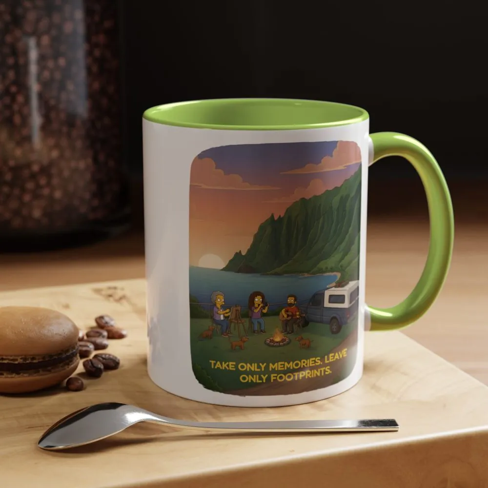 12790150751855424787_2048.jpeg Accent Coffee Mug (11, 15oz) — "Take Only Memories-Leave Only Footprints" Design Sitcom-Line