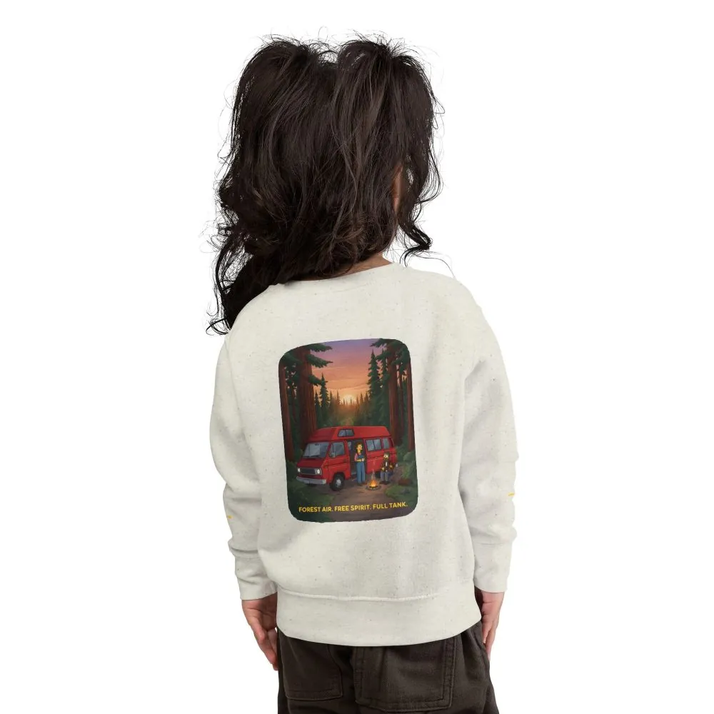 Toddler Sweatshirt - "Forest Air Free Spirit Full Tank" (Design Sitcom-Line)
