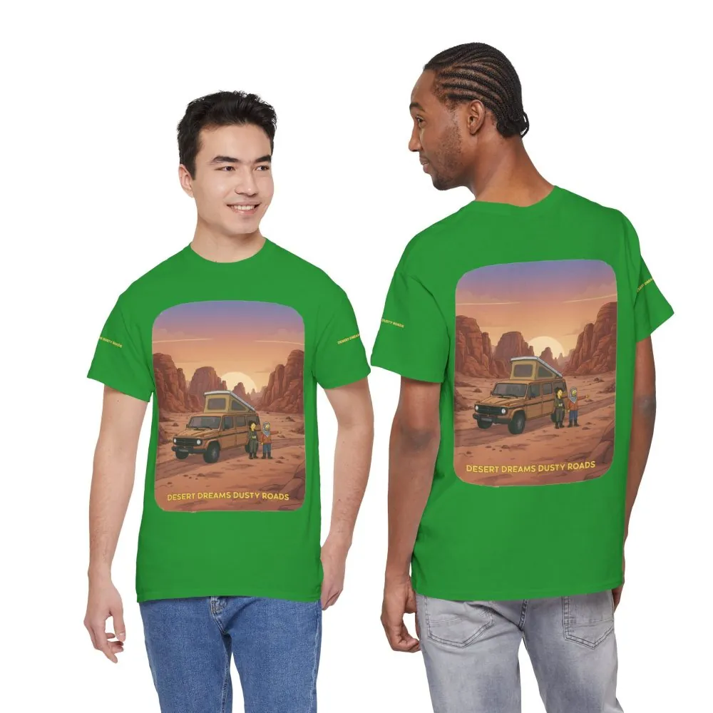 12818221709344782847_2048.jpeg Unisex Heavy Cotton Tee — "Desert Dreams Dusty Roads" Design Sitcom-Line