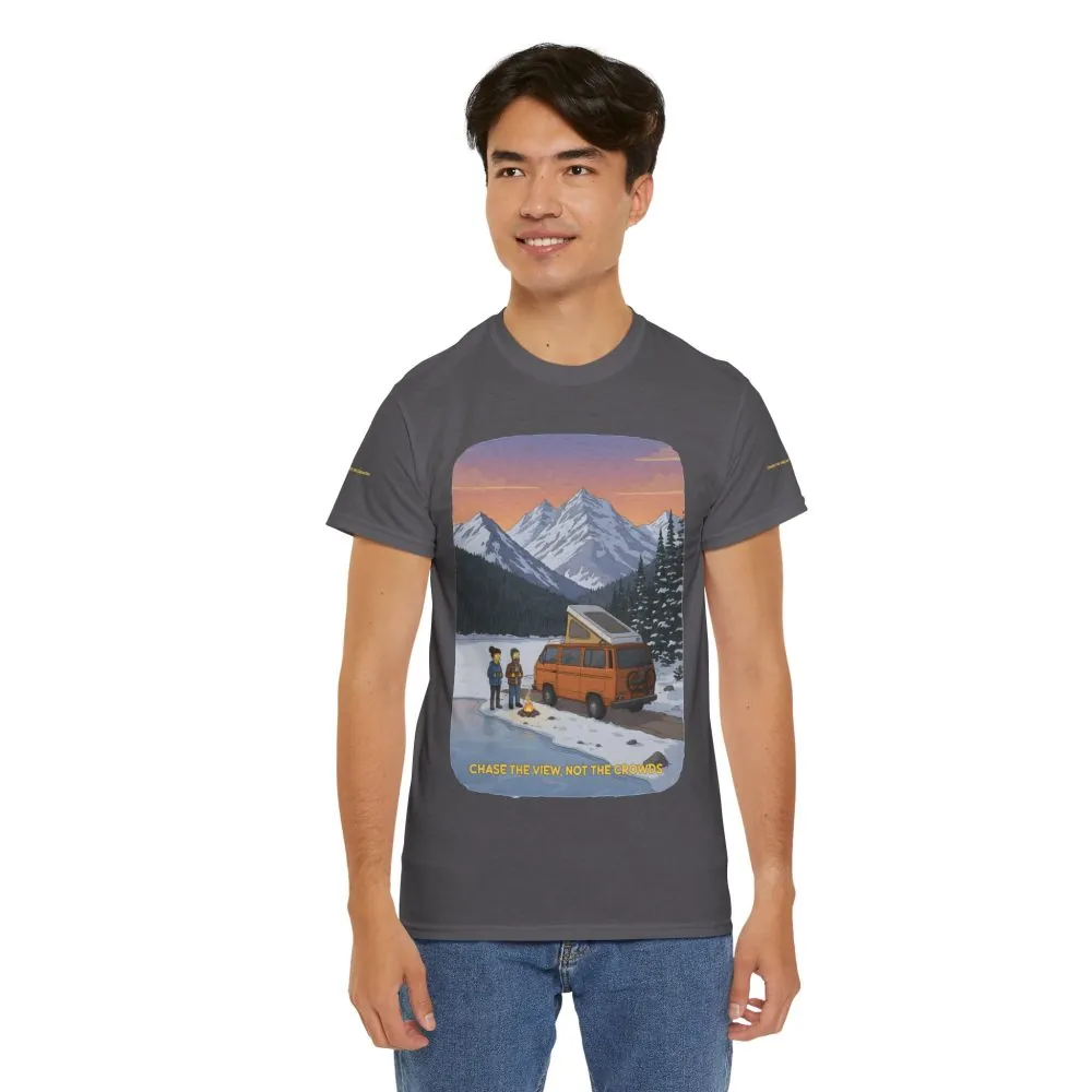 12820086957419328525_2048.jpeg Unisex Heavy Cotton Tee — "Chase The Views-Not The Crowds" Design Sitcom-Line