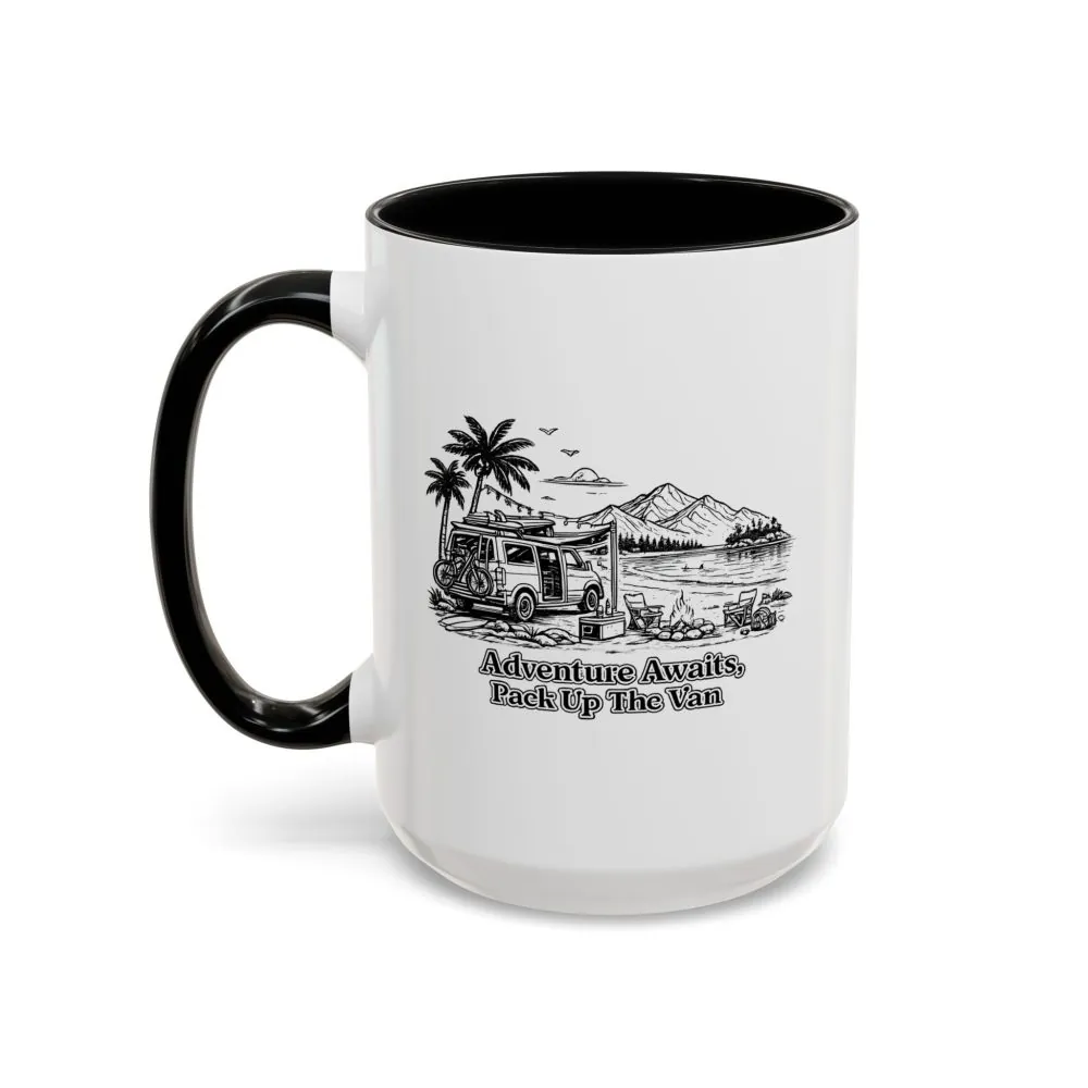 12822971085779604631_2048.jpeg Accent Coffee Mug (11, 15oz) — "Adventure Awaits,Pack Up The Van" Design Minimal-Line