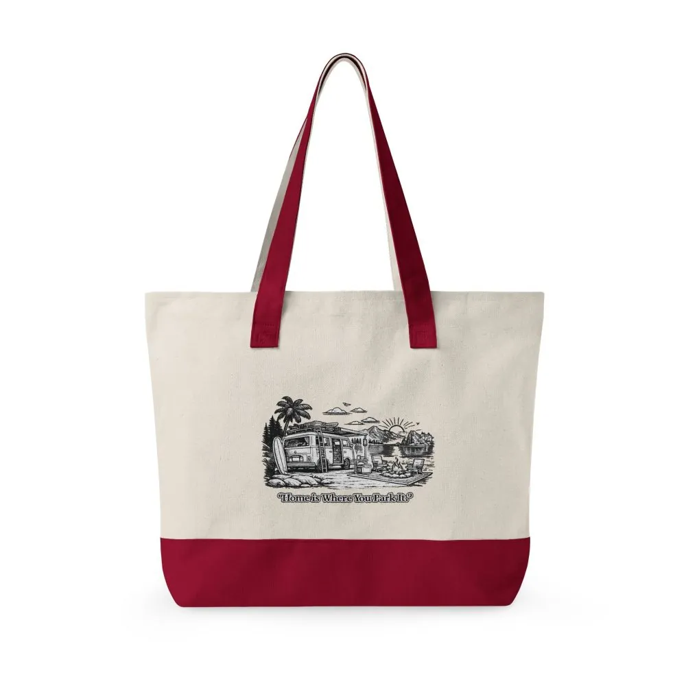1282435386962651047_2048.jpeg Zippered Canvas Tote — "Adventure Is Where You park It" (Design Minimal-Line)