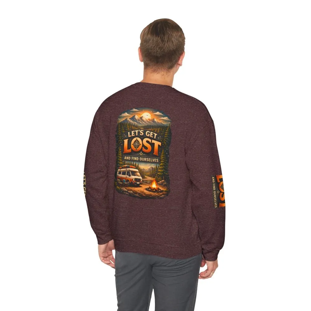 12825596896024882489_2048.jpeg Unisex Heavy Blend™ Crewneck Sweatshirt — "Let´s Get Lost And Found Ourselfs" Design Scenic-Line