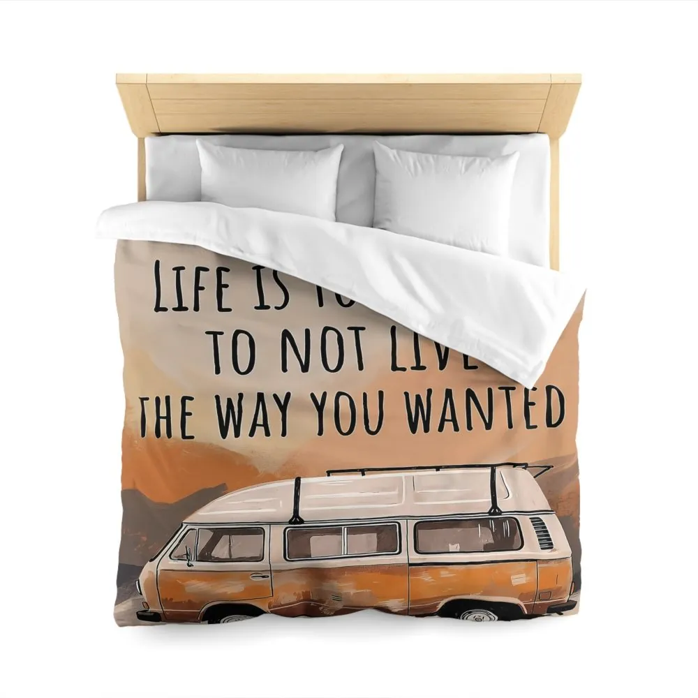 12847660814005703632_2048.jpeg Duvet Cover — 'Vanlife - Life Is Too Short to Not Live the Way You Wanted' Camper Bedding