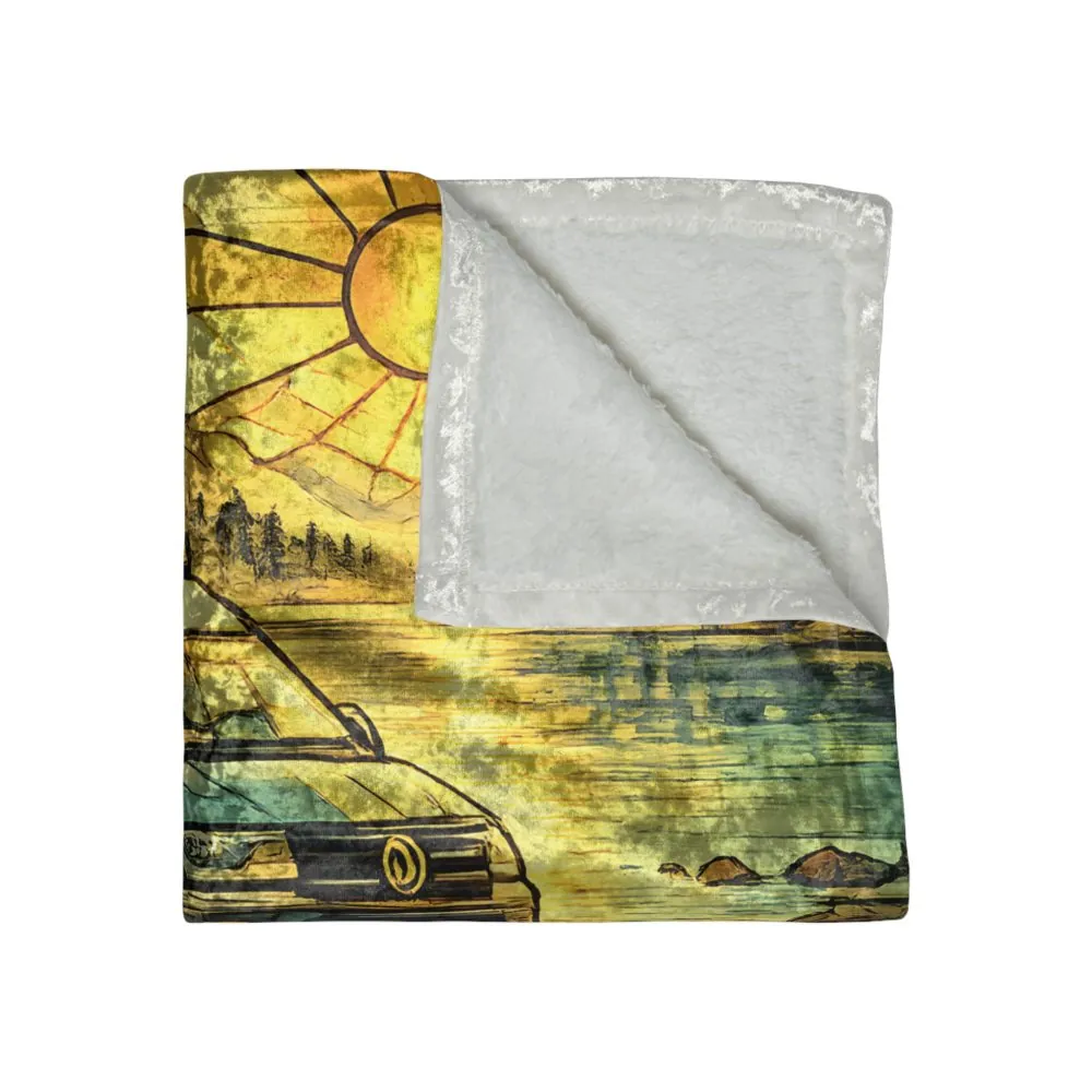 12847709960514333016_2048.jpeg Crushed Velvet Blanket —"Find Your Escape" Design Cubic-Line (Campervan)