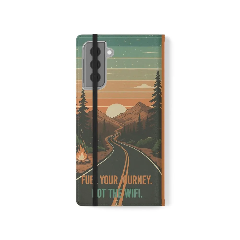 12853992117205836780_2048.jpeg Flip Phone Case — "Adventure Awaits Unplug & Drive" Wallet Case